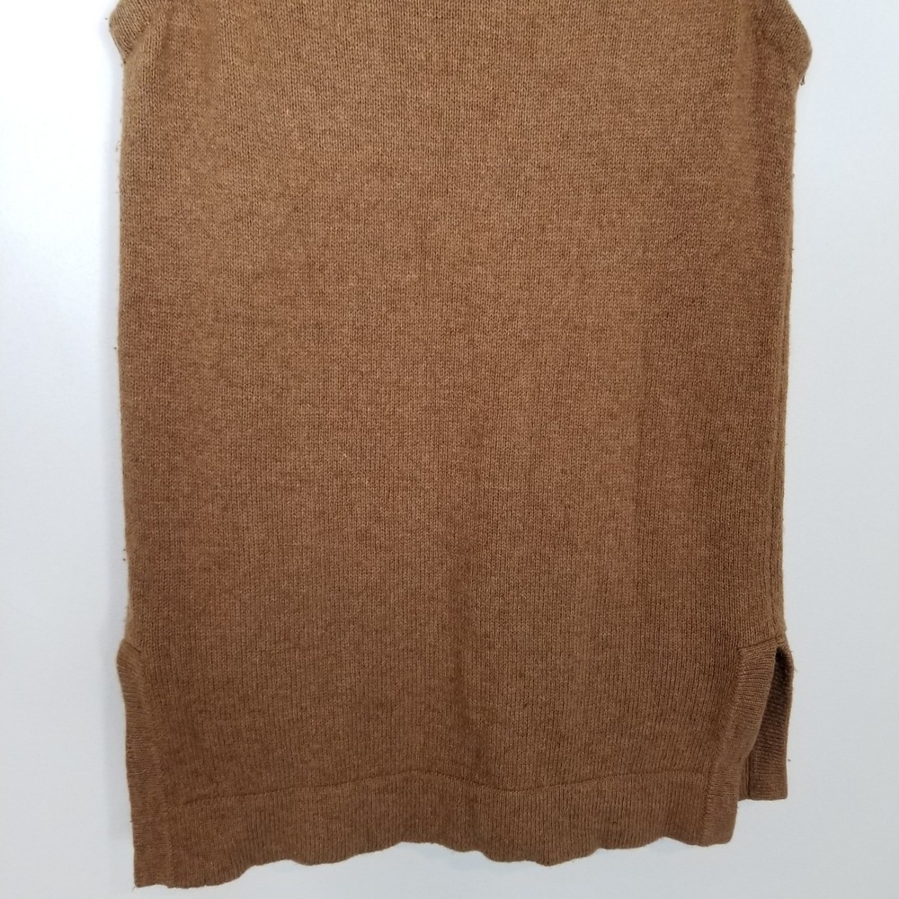 J.Crew Turtleneck Sweater-tank Sz XS Brown Women Cotton Wool Classic - Picture 7 of 9